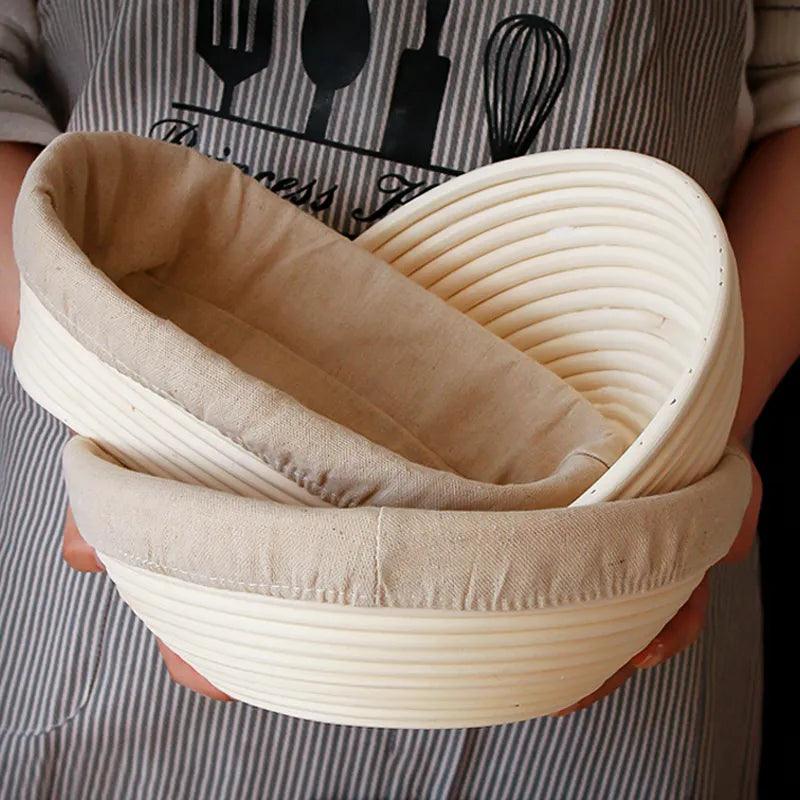 SHENHONG Round or Oval Banneton for Home Baker Bread Proofing Basket Natural Rattan Dough