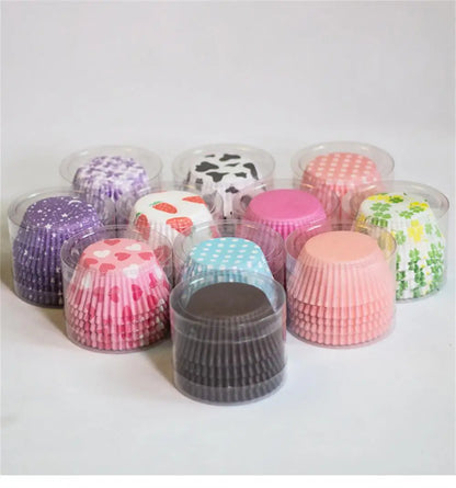 100PCS Cupcake Paper Cups Muffin Cupcake Liner Baking Muffin Box Cup Tray Wedding Party Wrapper