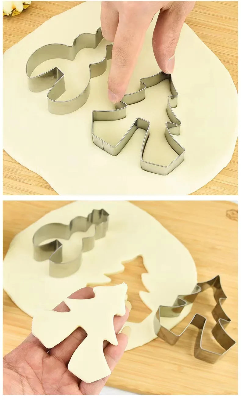 8/10/18/pcs Christmas Gingerbread House Cookie Cutter Set Stainless Steel Baking Mold Xmas