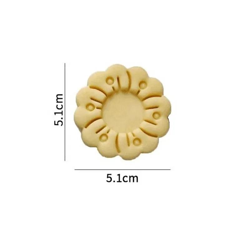 New Jam Sandwich Flowers Cookie Cutter 3D Christmas Biscuit Mould Pressable Fondant Stamp Cake