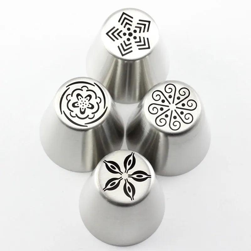 5/8/13Pcs Russian Cupcake Stainless Steel Tulip Rose Flower Icing Piping Pastry Tips Cake