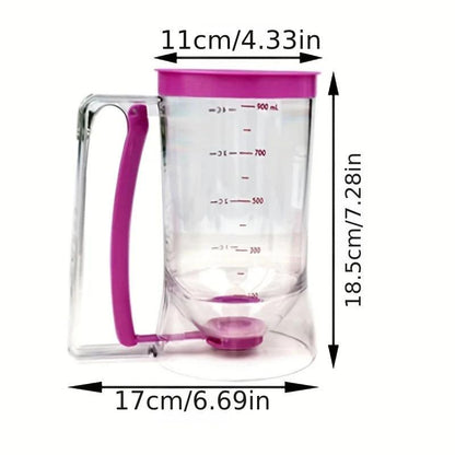 1 Pcs 900ml Batter Dispenser Hand-held Graduated Funnel Pastry Dough Dispensador For Pancake Cupcakes Cake