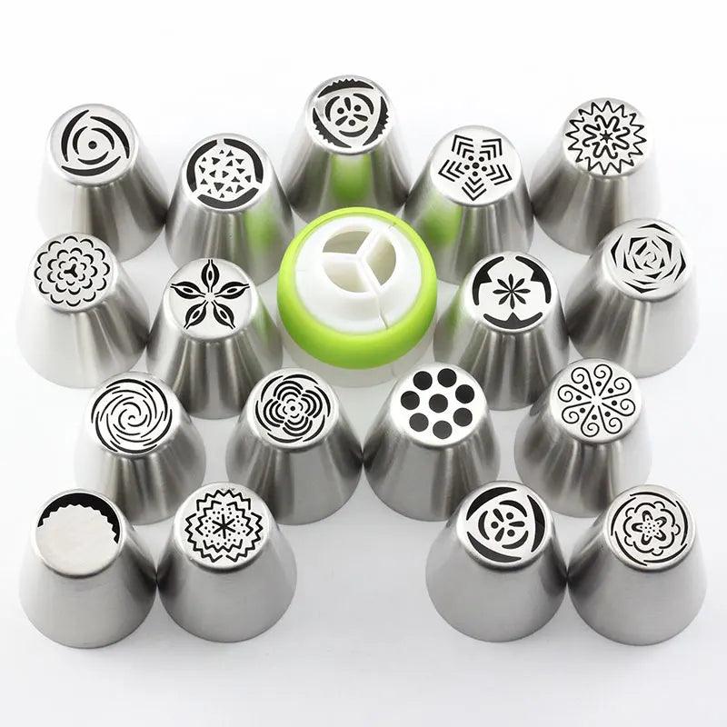 5/8/13Pcs Russian Cupcake Stainless Steel Tulip Rose Flower Icing Piping Pastry Tips Cake