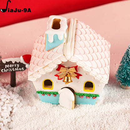 3D Christmas Gingerbread House Mould Plastic Cookie Cutter Set DIY Biscuit Mold Pastry Cake