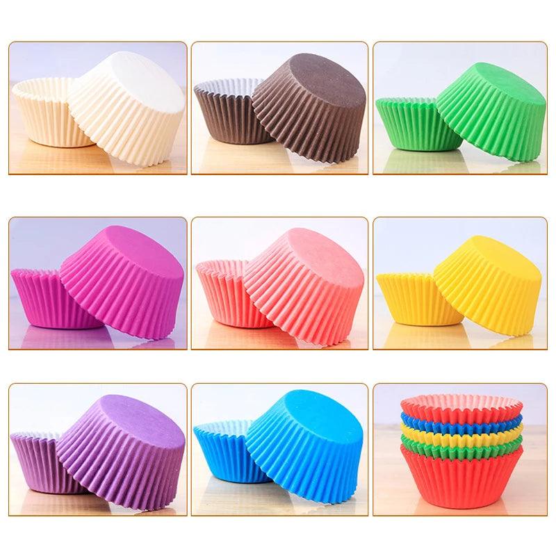 100-1000Pcs Muffin Cupcake Paper Cups Cupcake Liner Baking Muffin Box Cup Case