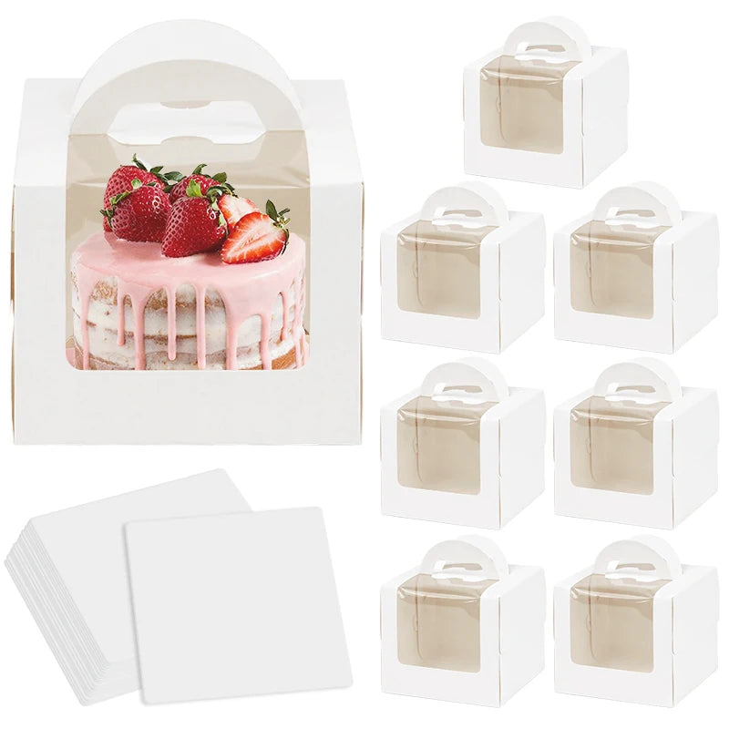 Large Cake Packaging Box Portable Muffin Cupcake Container Wedding Birthday Party Supplies