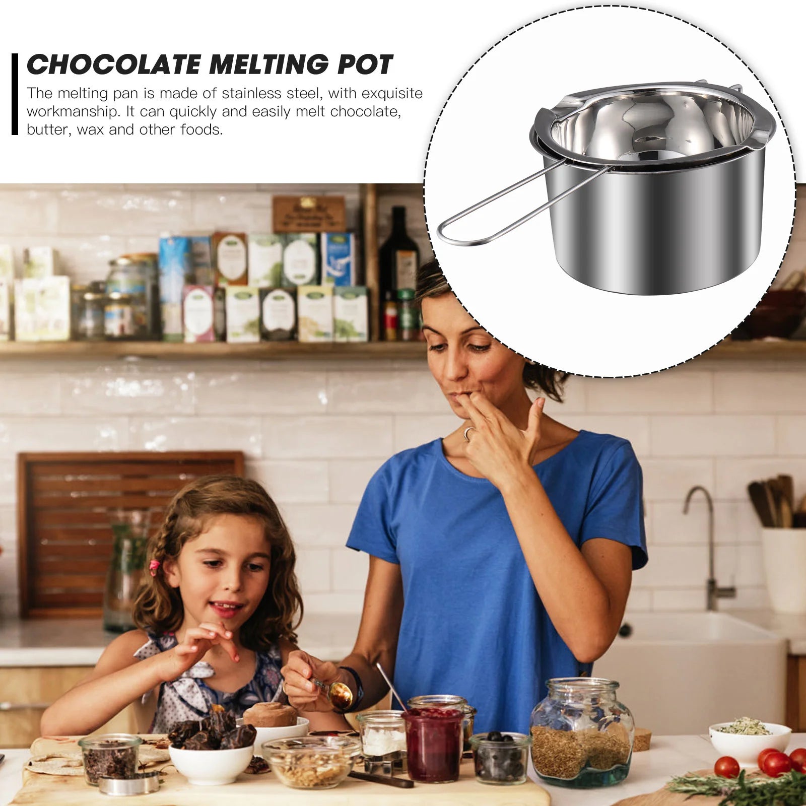 Pot Melting Boiler Double Chocolate Wax Candy Making Pan Stainless Steel Cheese Butter Soap