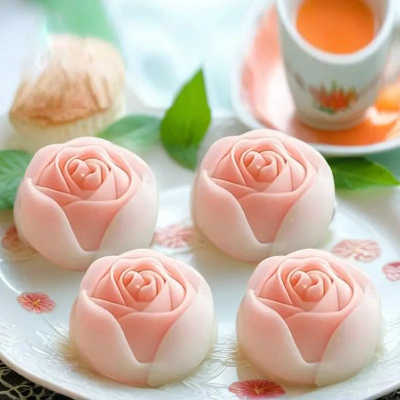 Multi Style Flower Silicone Mold DIY Handmade Lotus Peony Flower Shaped Fondant Cake Chocolate Japanese Wagashi Baking Tools