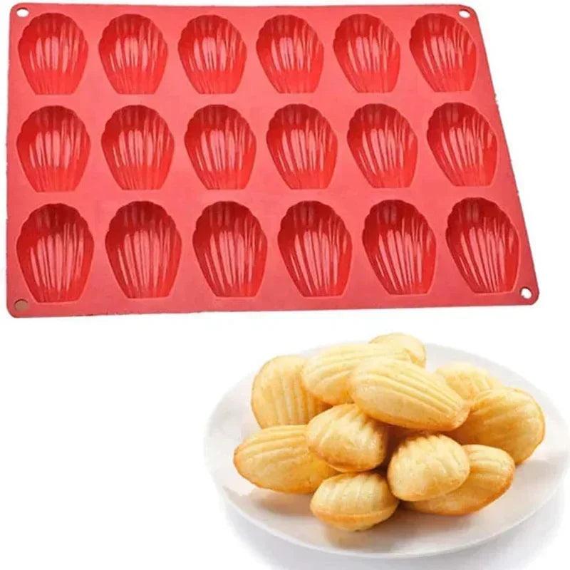 Mini Food Grade Madeleine Silicone Cake Mold Cookie Mold DIY Shell Baking Pan Mould Kitchen