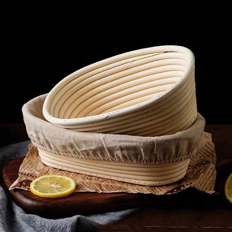 Natural Rattan Basket With Liners Dough Fermentation Basket Banneton Bread Proofing Baskets for Professional