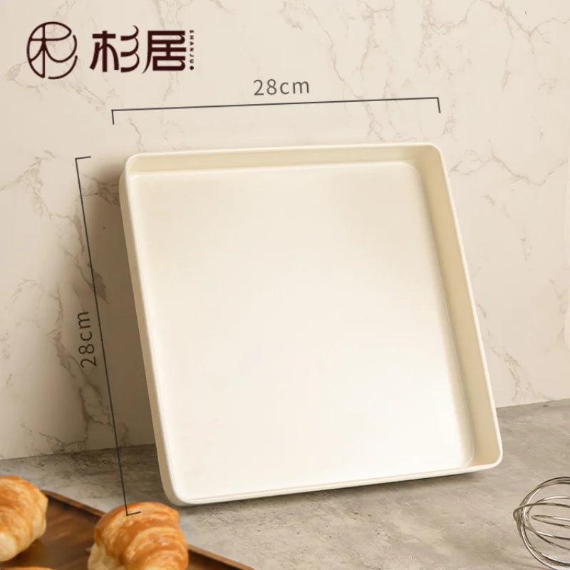 Zackoo 28x28cm Cake Roll Mold Non-stick Carbon Steel Baking Tray Mould Oven Home Pastry Molds