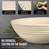 Walfos Banneton Bread Proofing Basket For Baguette Dough Fermentation Natural Rattan Wicker Breathable Cloth Cover