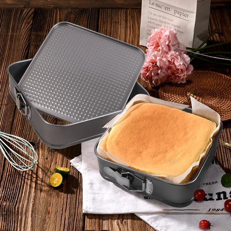 18-26cm Square Shape Cake Tins Mold Non Stick Baking Bake Trays Pan Kitchen Dining Bar Bread Loaf