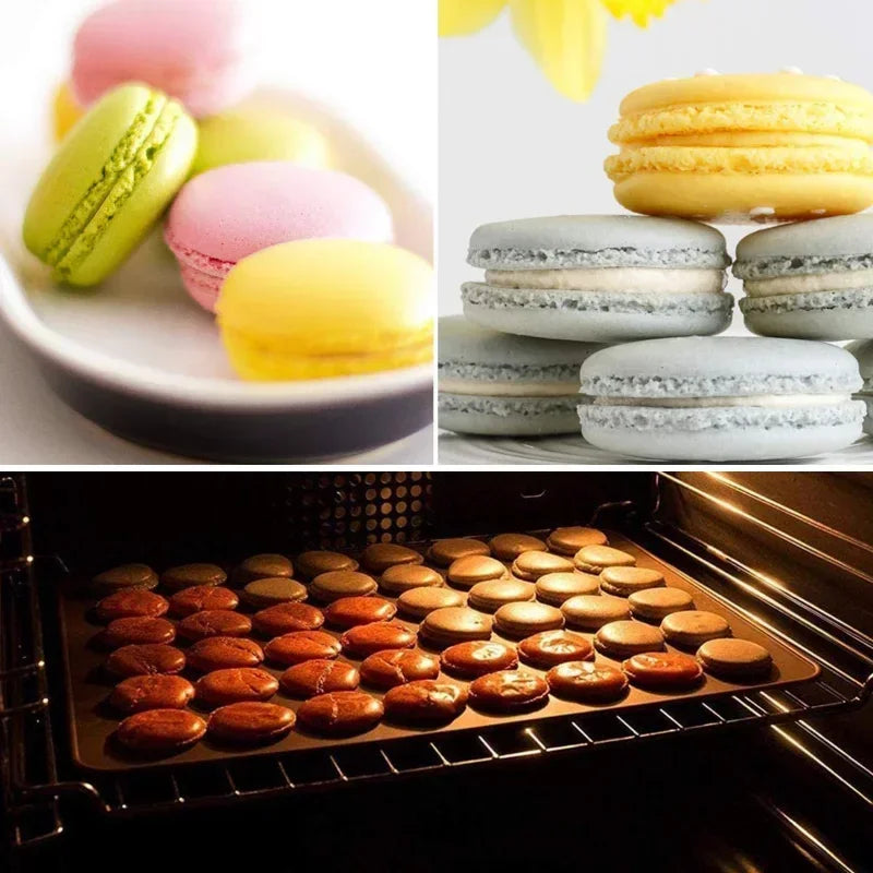 New Non-Stick Silicone Holes Macaron Macaroon Pastry Oven Baking Mould Sheet Mat Diy