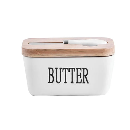 Butter Container Ceramic Box with Butter Knife