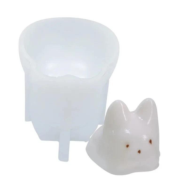 1pcs Cat Milk Pudding Silicone Mold Halloween Jelly Bowl Cake Cute Cake White Cold Ice