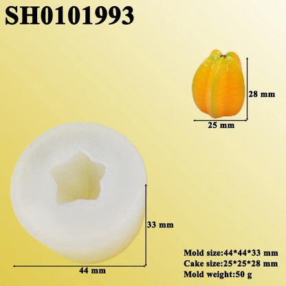 SHENHONG Mini Fruit Kanom Look Choup Thai Dim sum Luk Chup Chocolate Silicone Molds