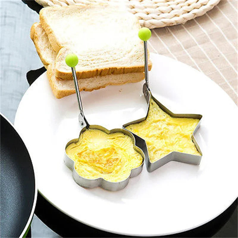 Hot Fried Egg Pancake Shaper Kitchen Tool Stainless Steel Shaper Mould Mold Kitchen Rings Heart Crepe Maker  Hogar Cocina