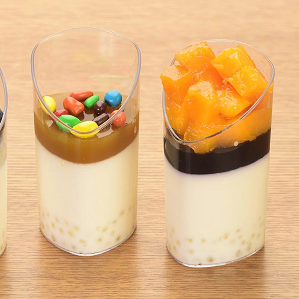 Mini Dessert Cups |  Mousse Transparent Pudding Bowls