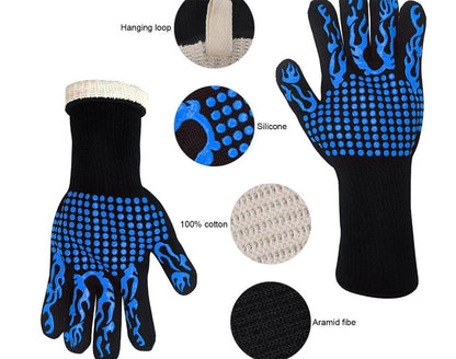 1 pc High Temperature Resistant Gloves Silicone Flame High Temperature Resistant 800 Degrees - BAKEWARE : NEW ZEALAND