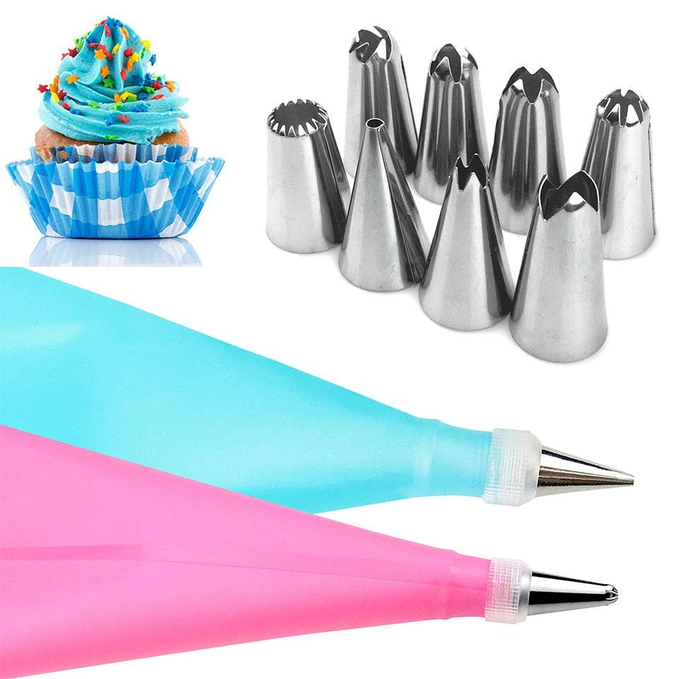 10Pcs/Set Cream Confectionery Nozzles Icing Piping And Pastry Bag Set Diy Cake Decorating Tools - BAKEWARE : NEW ZEALAND