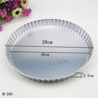 11 inches loose 28cm bottom aluminium anodising chrysanthemum wavy pie pan pizza stone pancake