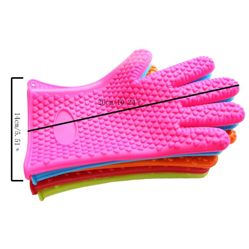 1Pair Silicone Heat Resistant Glove Multifunction Oven Mitts BBQ Gloves Kitchen Potholders Cooking - BAKEWARE : NEW ZEALAND