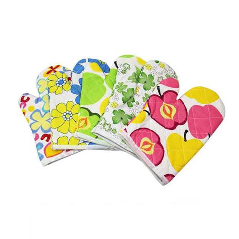 2 PCS  Kitchen Baking Cook Insulated Padded Oven Gloves Mitt Heat Insulation Pad Cotton Non-slip - BAKEWARE : NEW ZEALAND