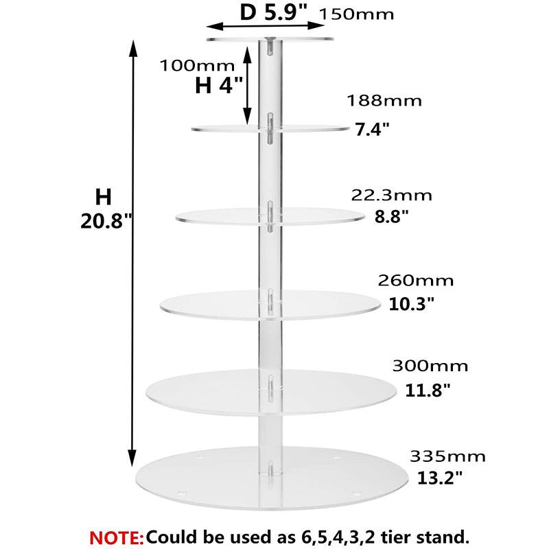 3 4 5 6 7 Tier Cake Holder Round Acrylic Cupcake Cake Stand Assemble