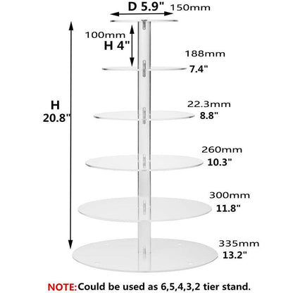 3 4 5 6 7 Tier Cake Holder Round Acrylic Cupcake Cake Stand Assemble