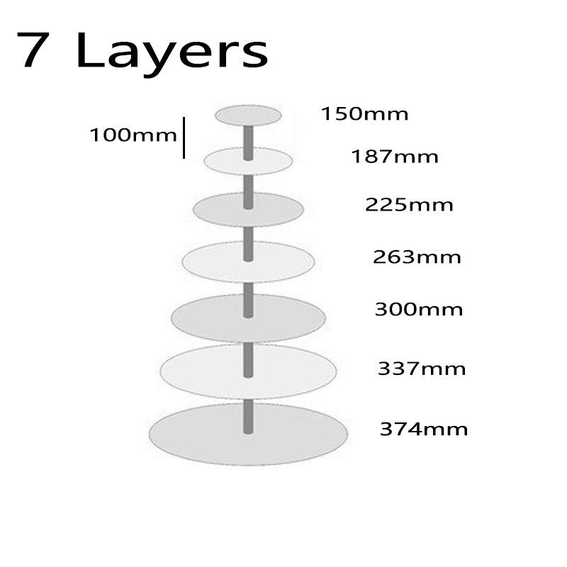 3 4 5 6 7 Tier Cake Holder Round Acrylic Cupcake Cake Stand Assemble