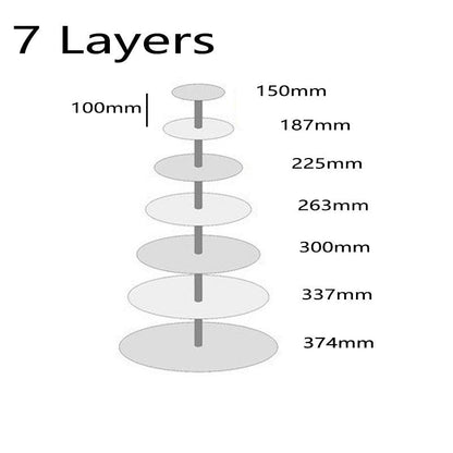 3 4 5 6 7 Tier Cake Holder Round Acrylic Cupcake Cake Stand Assemble