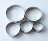 5pcs/set Round Circle Shape Metal Cookie Cutter Kitchen Bakeware Birthday Fondant Cake Mold