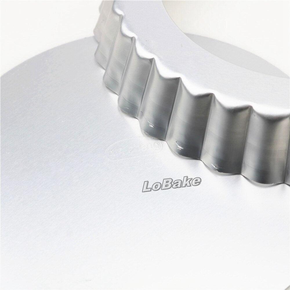 6 inches loose-bottom aluminium alloy round flower wavy side pie pan pizza stone pancake