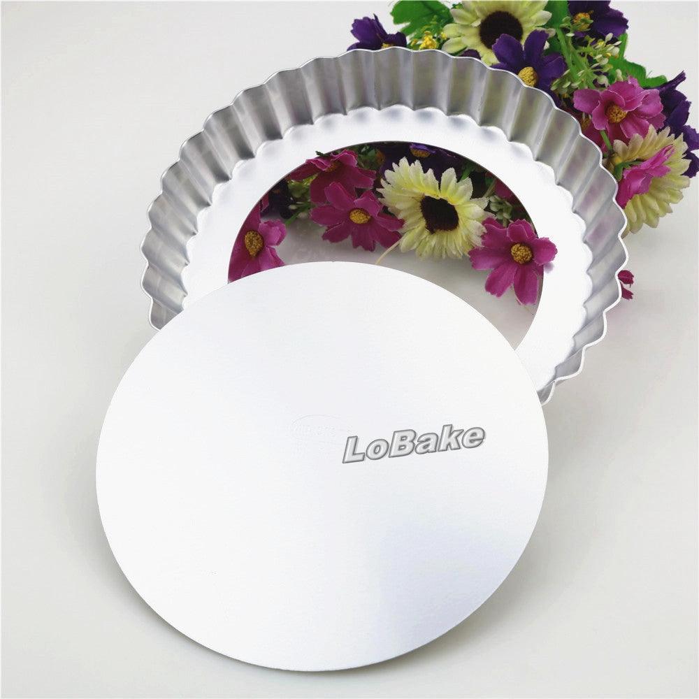 6 inches loose-bottom aluminium alloy round flower wavy side pie pan pizza stone pancake