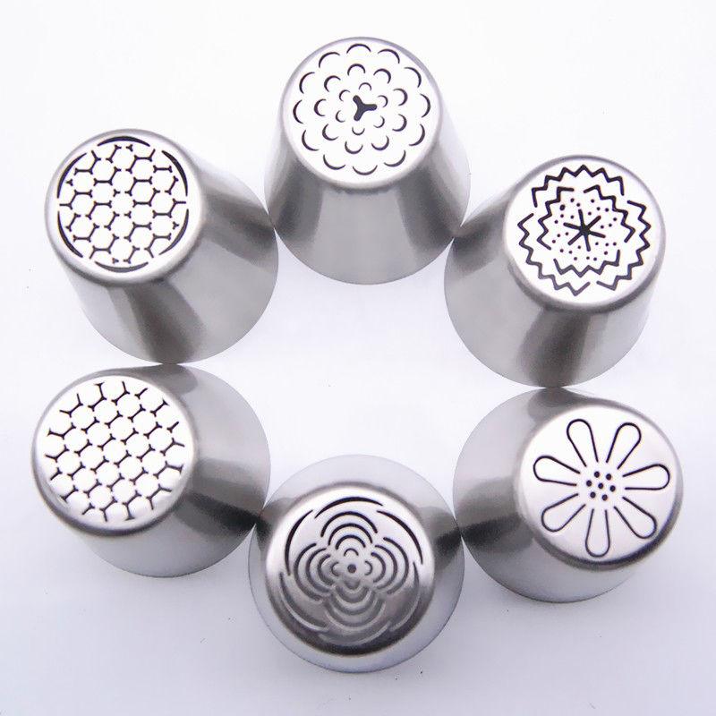 6PCS Russian Tulip Flower Cake Icing Piping Pastry Tips Nozzles Cupcake Cake Decorating Tools Baking - BAKEWARE : NEW ZEALAND