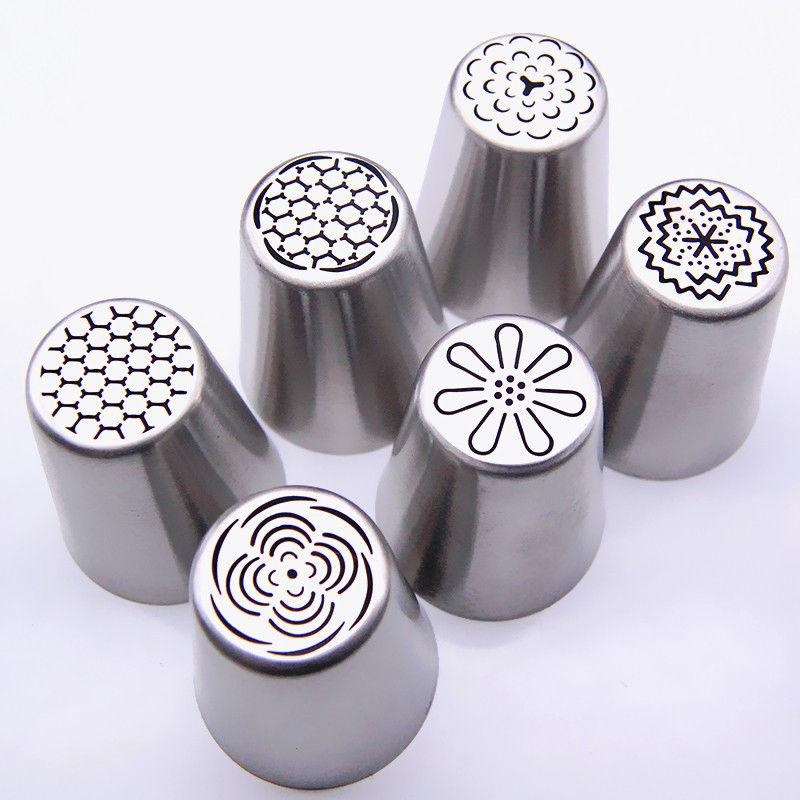 6PCS Russian Tulip Flower Cake Icing Piping Pastry Tips Nozzles Cupcake Cake Decorating Tools Baking - BAKEWARE : NEW ZEALAND