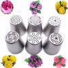 6PCS Russian Tulip Flower Cake Icing Piping Pastry Tips Nozzles Cupcake Cake Decorating Tools Baking - BAKEWARE : NEW ZEALAND