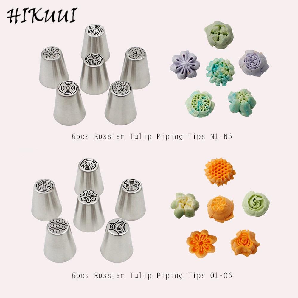 76PCS Stainless Steel Pastry Nozzles Set Icing Piping Tips Russian Korean Style Ball Shape Nozzle - BAKEWARE : NEW ZEALAND