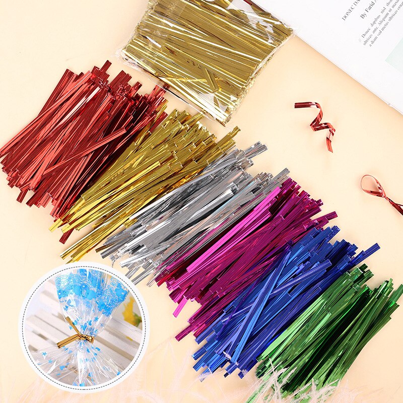 800pcs 8cm Twist Tie Gift Bags Sealing String Cord Candy Cookie Bag Twist Wire for Wedding Birthday