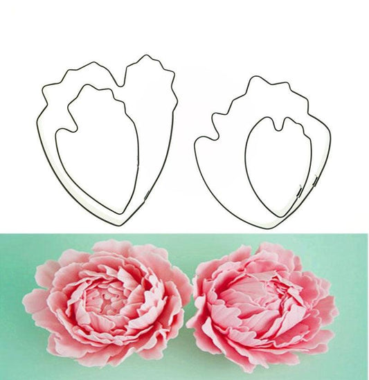 APRICOT 4pcs/set peony flower  Cookie Cutter 3D Sugarcraft Fondant Cake Pastry Biscuit Baking Mold - BAKEWARE : NEW ZEALAND