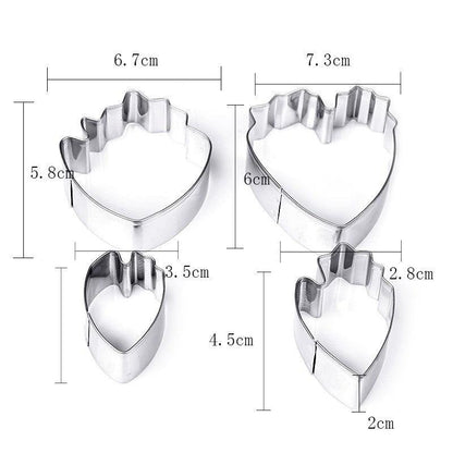 APRICOT 4pcs/set peony flower  Cookie Cutter 3D Sugarcraft Fondant Cake Pastry Biscuit Baking Mold - BAKEWARE : NEW ZEALAND