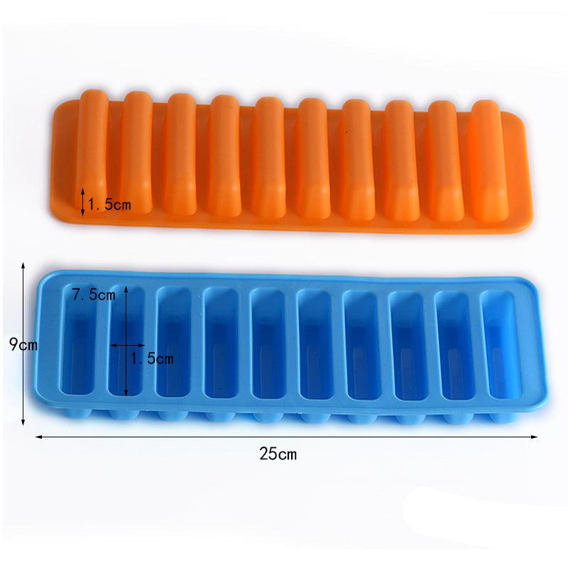 10 Holes Finger Shaped Silicon Cookies Chocolate Jelly Candy Cake Bakeware Mold