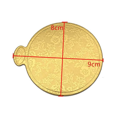 100pcs/Set Gold Printing Round Mousse Cake Boards Paper Cupcake Dessert Displays Tray Wedding - BAKEWARE : NEW ZEALAND