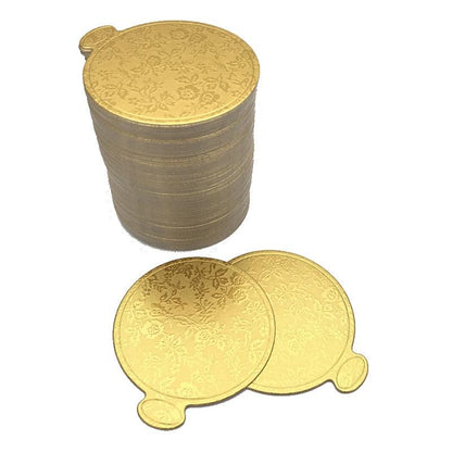 100pcs/Set Gold Printing Round Mousse Cake Boards Paper Cupcake Dessert Displays Tray Wedding - BAKEWARE : NEW ZEALAND