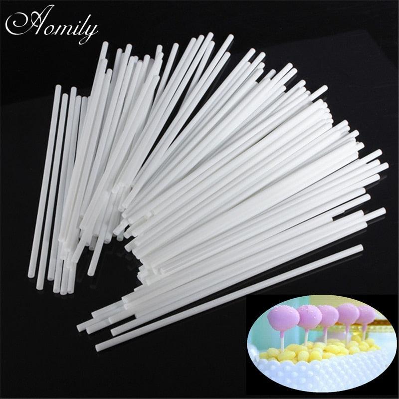 100pcs/Set Lollipop Sticks DIY Cake Plastic Lolly Candy Chocolate  Modelling Dessert Cake - BAKEWARE : NEW ZEALAND