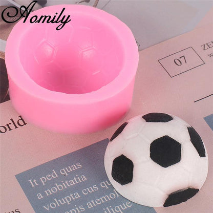 Football Cake Silicone Molds Soccer Party Fondant Cake Chocolate Candy Mold Resin