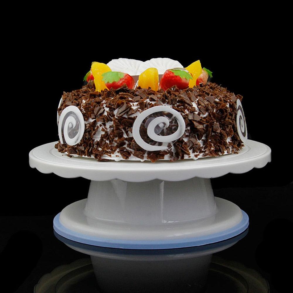 Cake Swivel Plate Revolving Decoration Stand Platform Turntable 28cm Round Rotating Cake Swivel