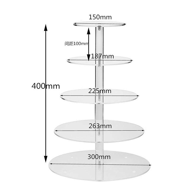 Clear 3/4/5 Tier Acrylic Wedding Cake Stand Crystal Cup Cake Display Shelf Cupcake Holder Plate Birthday Party Decoration Stands