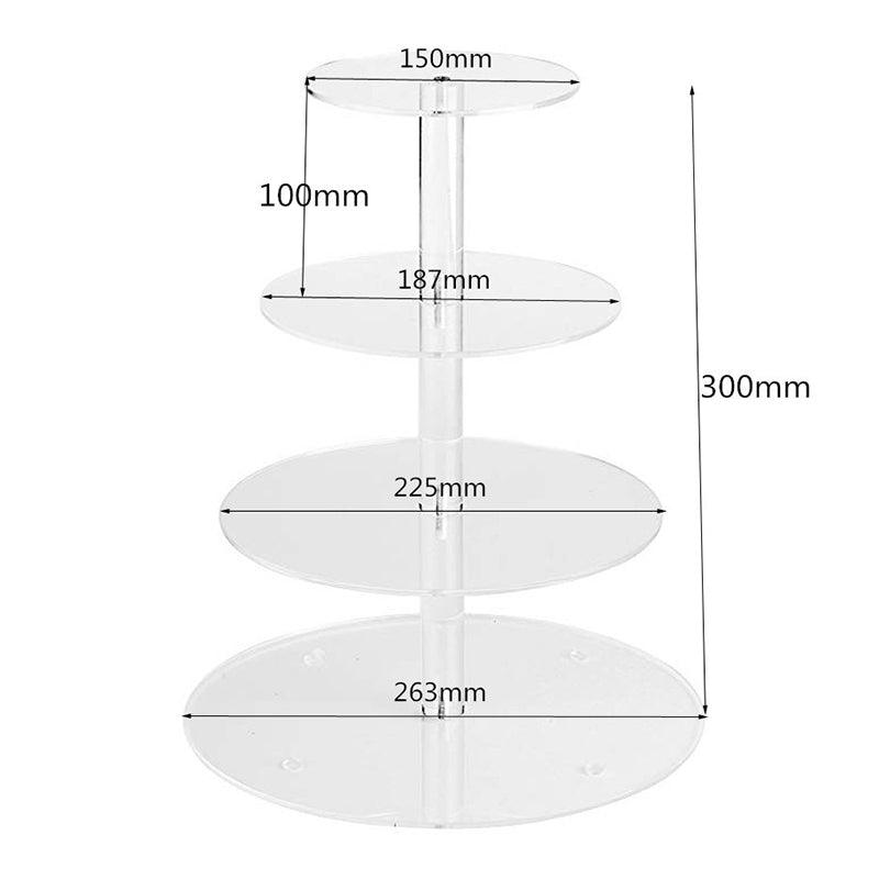 Clear 3/4/5 Tier Acrylic Wedding Cake Stand Crystal Cup Cake Display Shelf Cupcake Holder Plate Birthday Party Decoration Stands